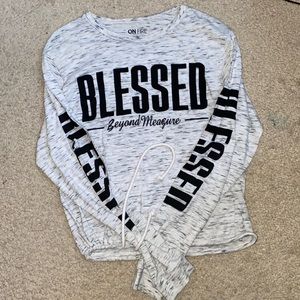 A light grey sweatshirt